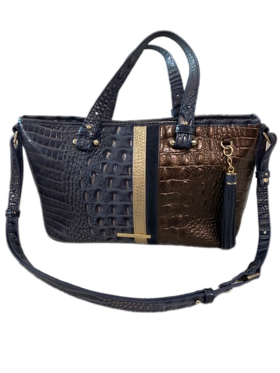 Brahmin Handbags - Brahmin EUC Medium Asher Leather Croc-Embossed Tote w/ Gold Hardware & Tassel